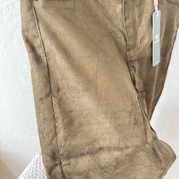 Tractr Olive Green Suede Line Pattern Skinny Jeans 4/27 - Picture 5 of 8